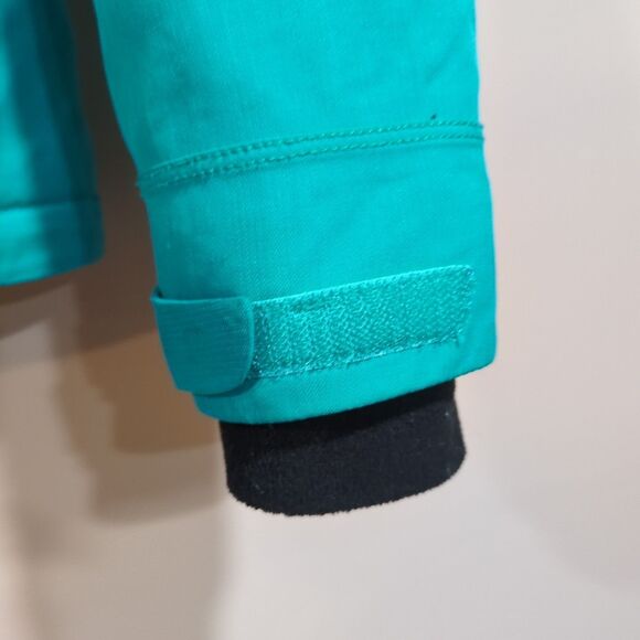 Marmot Portillo Insulated Jacket Blue Green Teal Hooded Snap Coat Women's Small - Picture 16 of 16